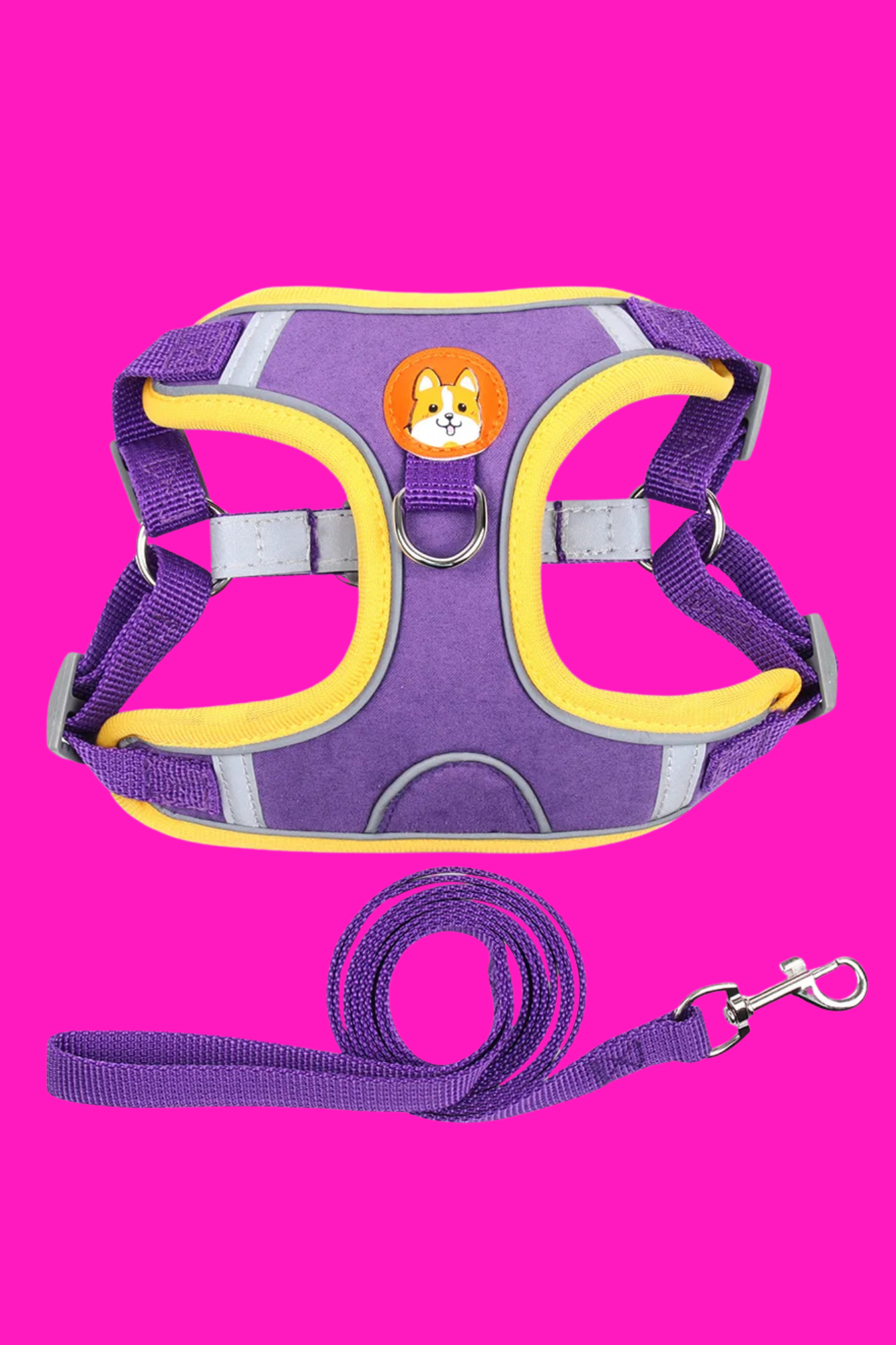 harnais mauve chien