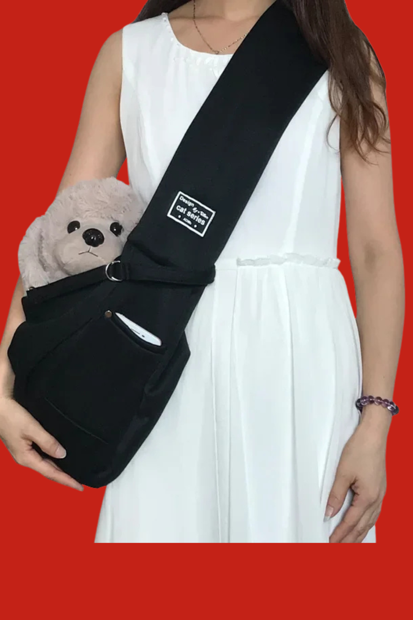 noir sac a dos chien