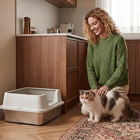 Bac à litière Chat | Hygiénique Anti-Odeurs