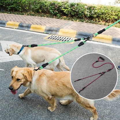Confort et Sécurité Laisse double pour chien