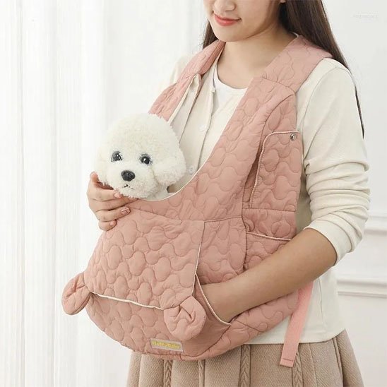 Confortable et sécurisé sac de transport chien rose