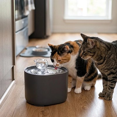 Filtration Continue Fontaine à eau pour Chat
