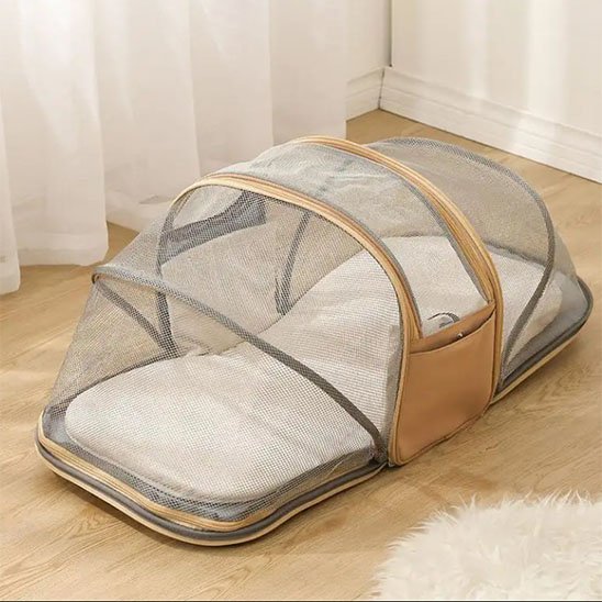 khaki Sac de transport pour chat