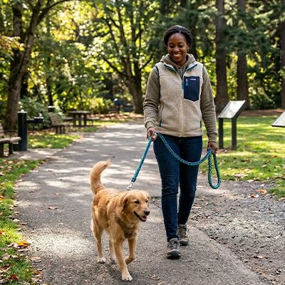 Robuste et Confortable Laisse pour Chien bleu