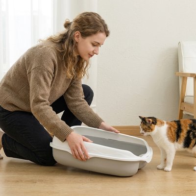 Sans Odeurs Bac à litière Chat