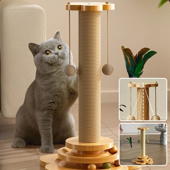 Arbre a chat en bois large