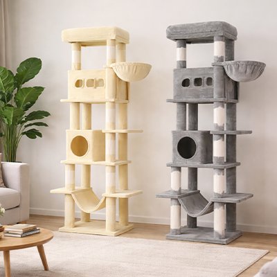 Arbre à Chat gris beige