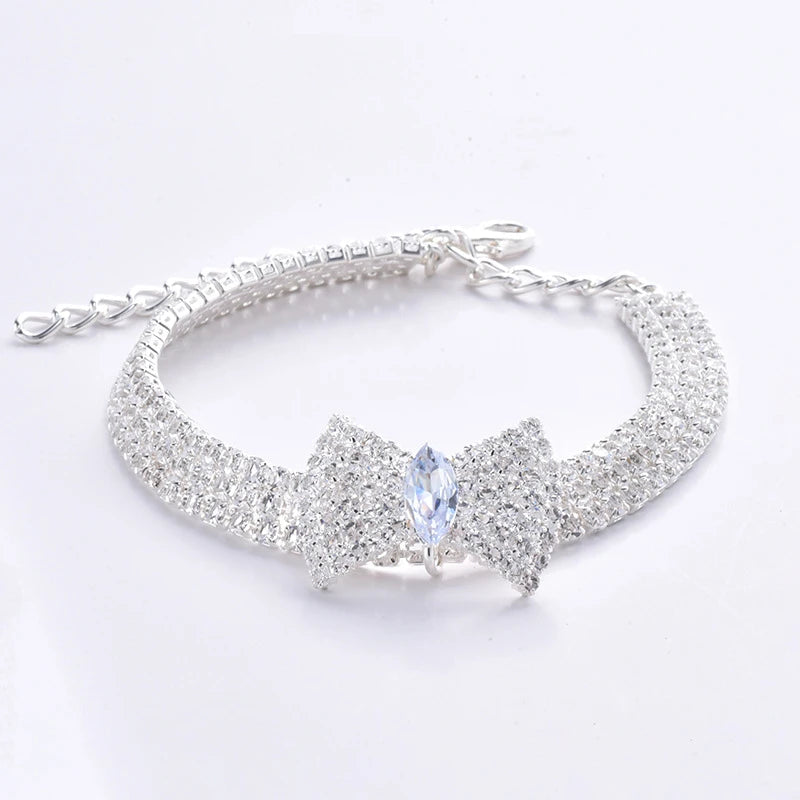 argent collier chien