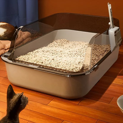 bac a litiere chat gris