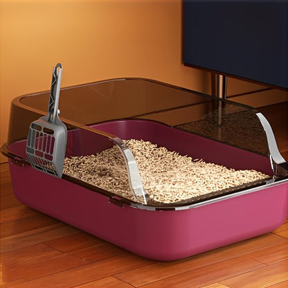 bac a litiere chat rose fonce