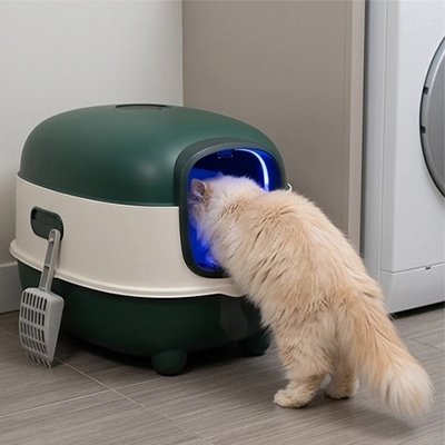 Bac à litière Chat vert