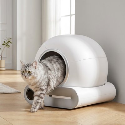 blanc Bac litière Chat Pratique et Hygiénique