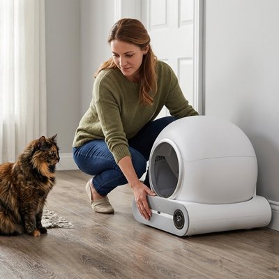 blanc Bac litière Chat