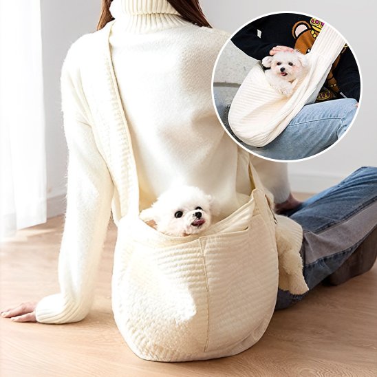 blanc Sac de transport pour chien