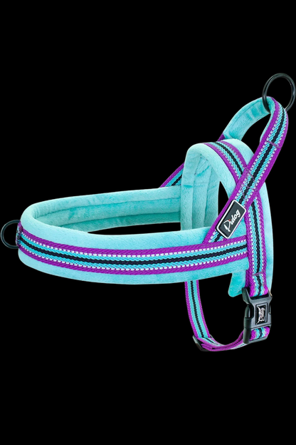 bleu ciel harnais chien anti traction