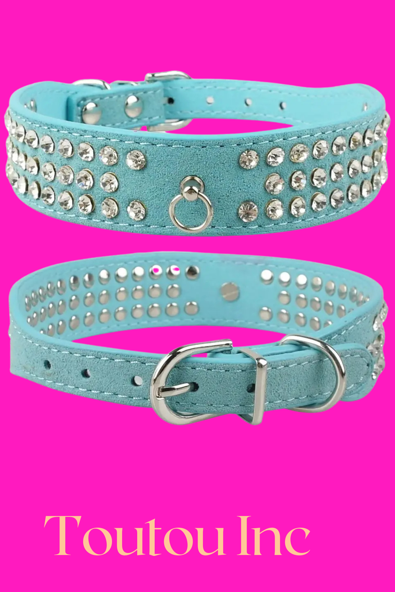 bleu collier de dressage pour chien 