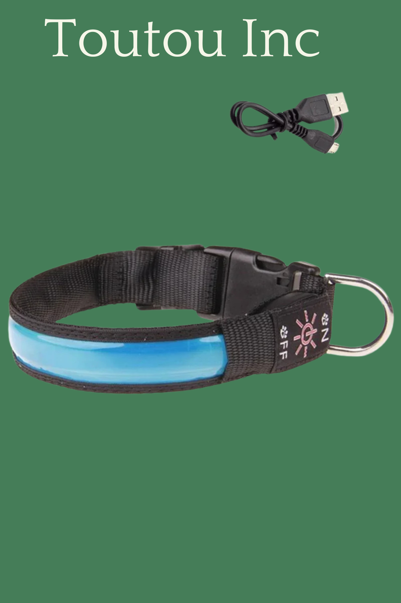 bleu collier lumineux
