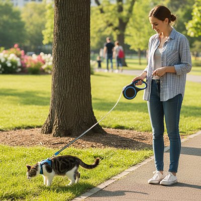 bleu Laisse pour Chat 