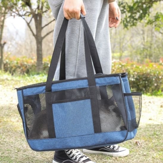 bleu Sac de transport pour chat
