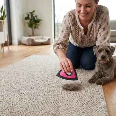 Brosse anti poil rose NetHome