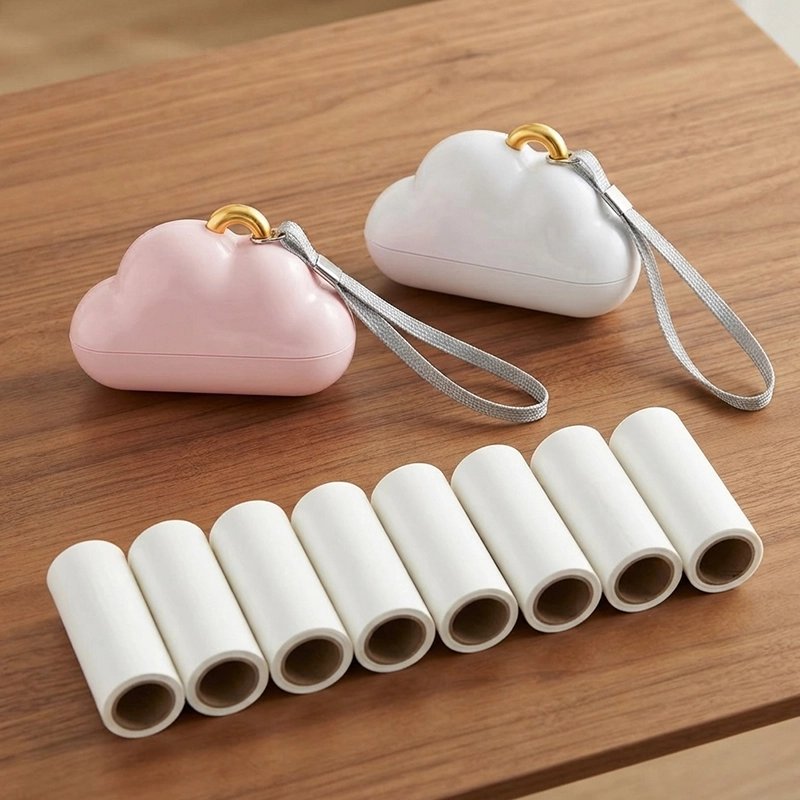 Brosse anti poil rose blanc