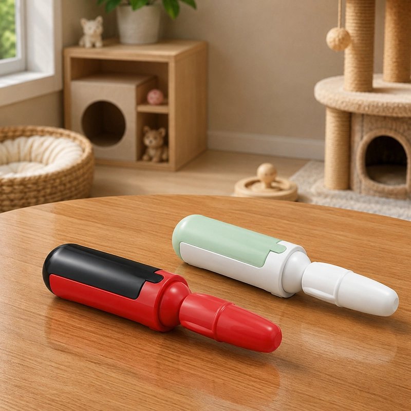 Brosse anti poil rouge vert