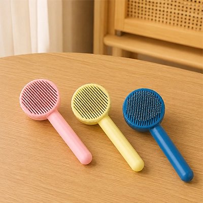 Brosse pour Chien rose jaune bleu