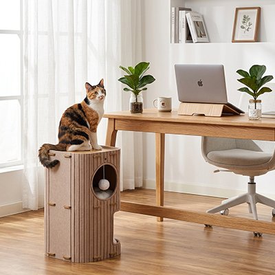 brun Refuge Douillet Niche pour  chat 