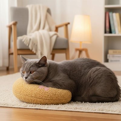brun Coussin chat