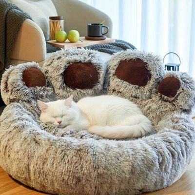 brun Coussin pour chat brun Ultra Confortable 