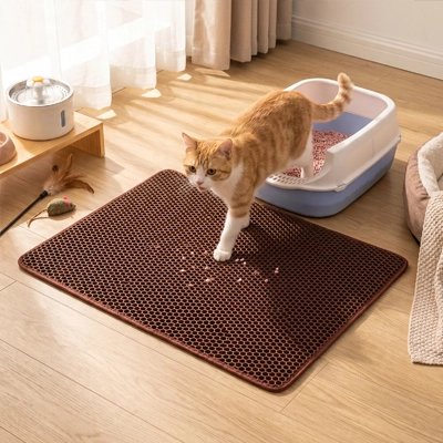 brun Tapis litière pour Chat