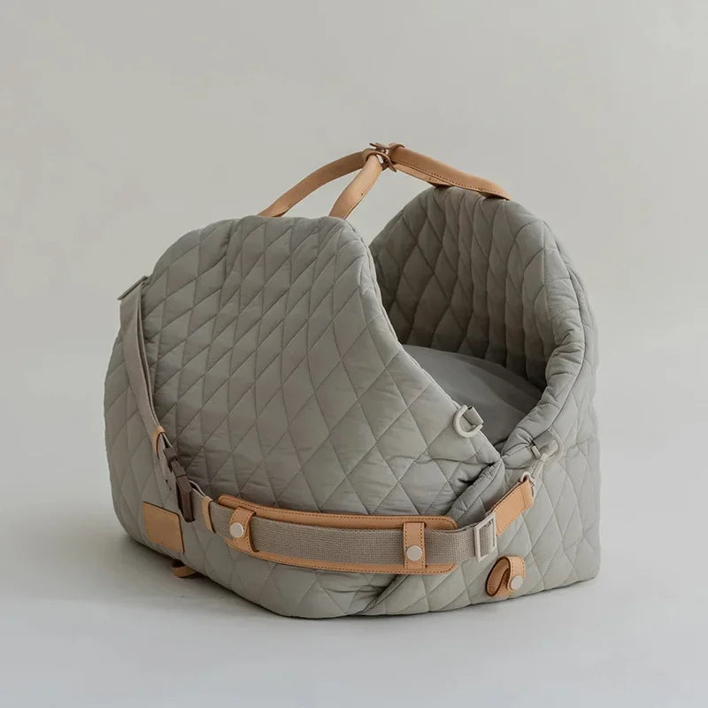 chien gris sac de transport