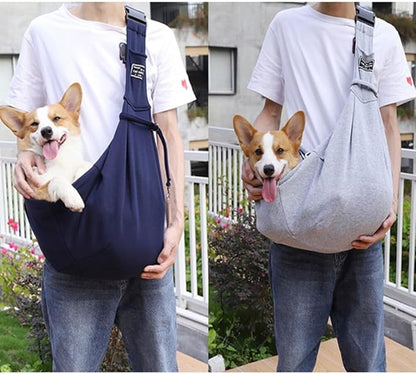 chien sac a dos bleu gris