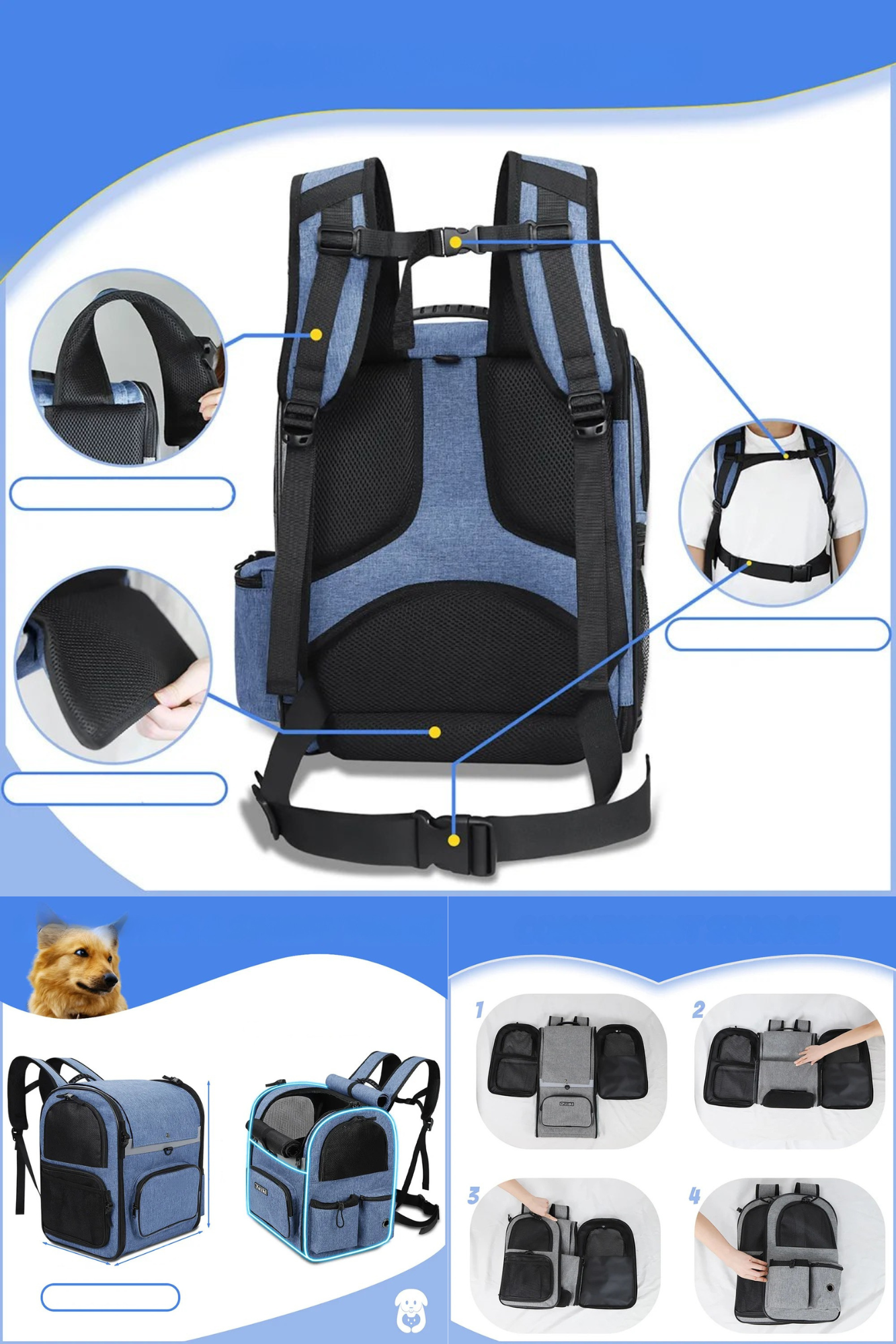 chien sac a dos