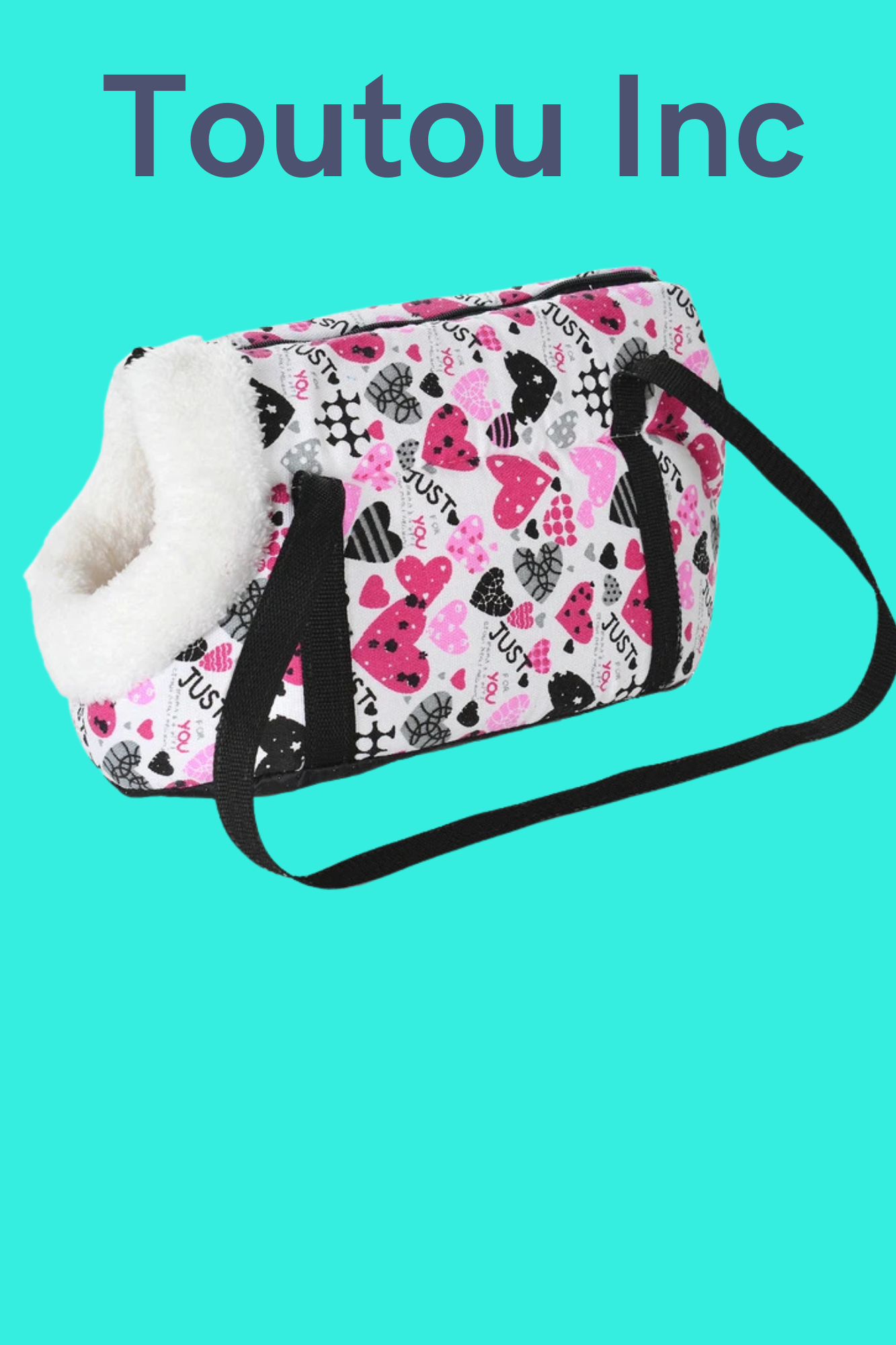 coeur fourrure sac a dos chien