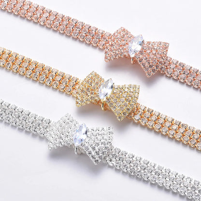 collier chien argent or rose