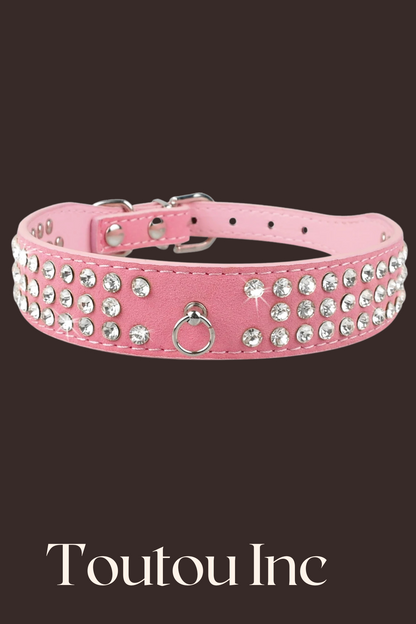 collier de dressage rose