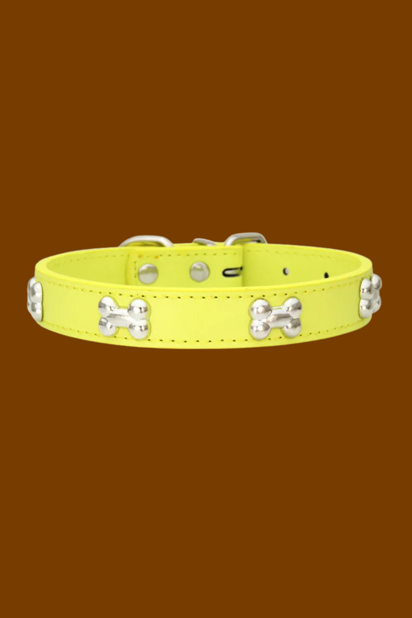 collier dressage pour chien jaune