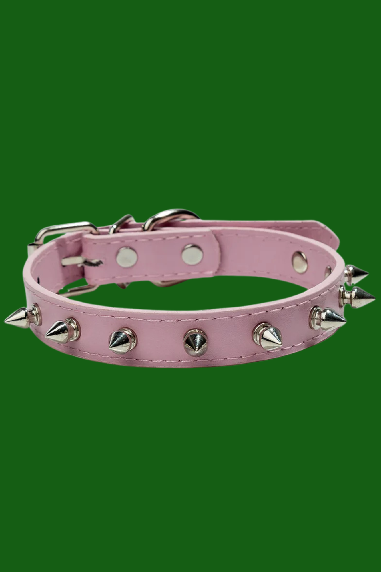 collier pour chien en cuir rose