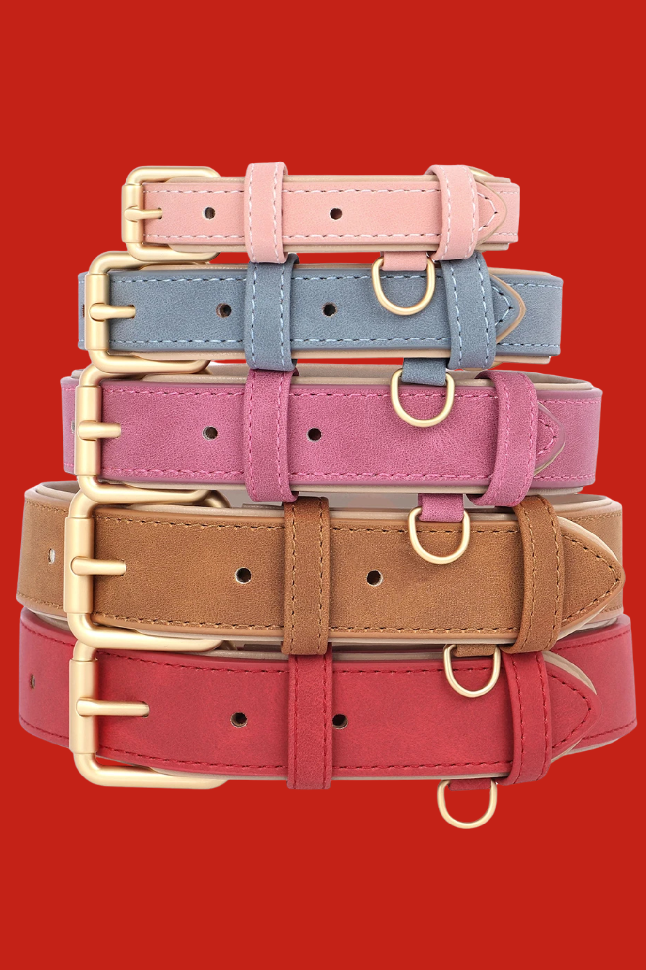 collier rose bleu rose vif brun rouge