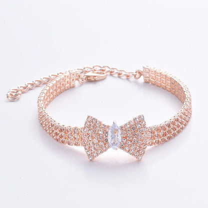 collier rose chien
