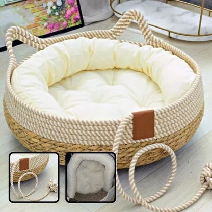 coussin panier lit blanc