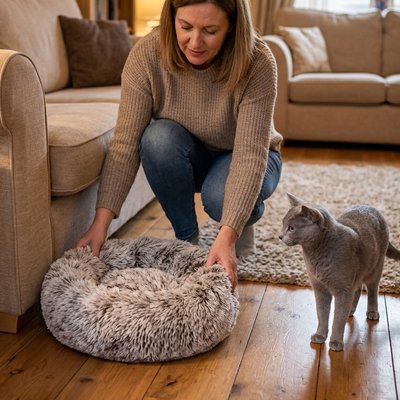 Coussin pour Chat khaki