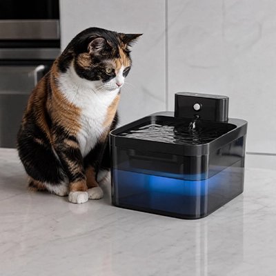 Fontaine a eau Chat Filtration Continue