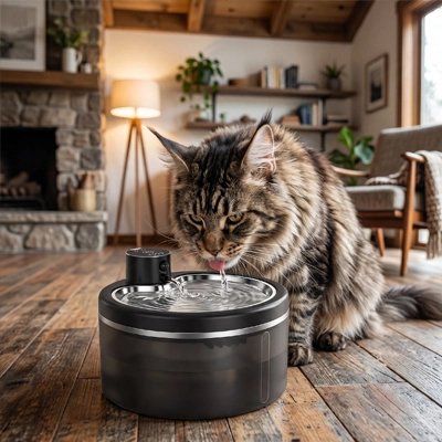 Fontaine à eau chat sans fil​ Autonome
