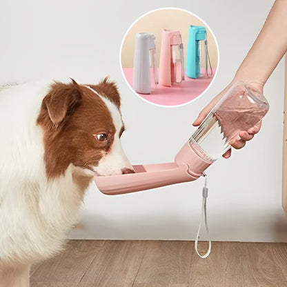 Gourde chien rose gris bleu