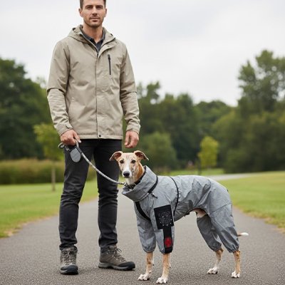 gris Imperméable pour chien​ 