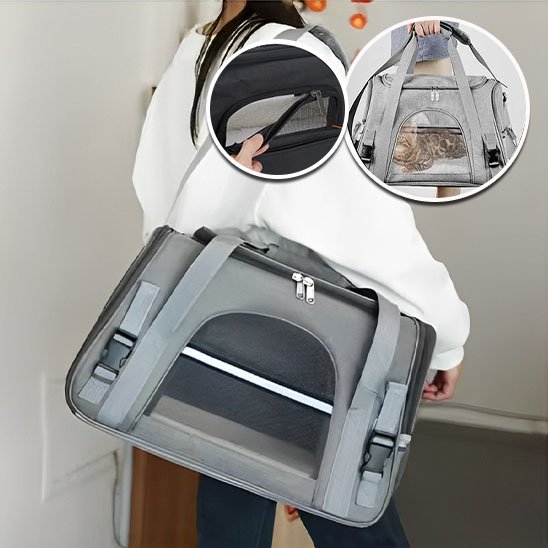 gris pet sac de transport pour chat