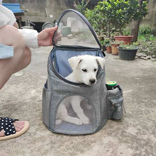 gris Sac à dos pour chien confort