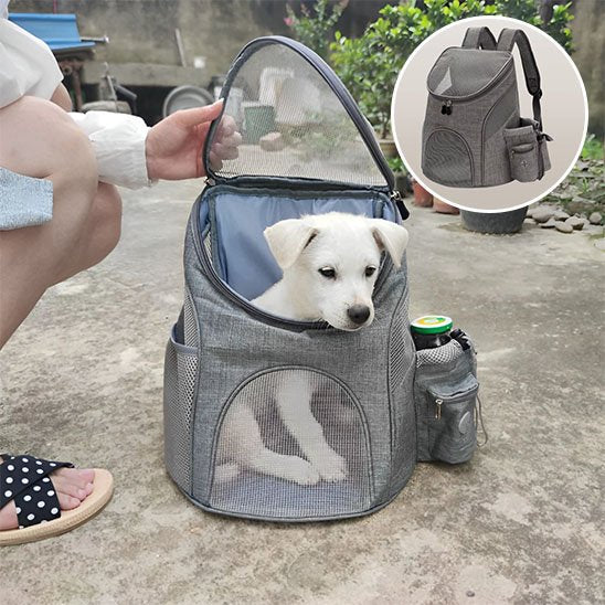 gris Sac à dos pour chien 